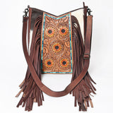 American Darling Large Crossbody Hand Tooled Hair On Genuine Leather Women Bag Western Handbag Purse