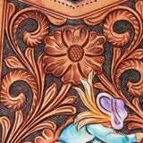 American Darling Large Crossbody Hand Tooled Hair On Genuine Leather Women Bag Western Handbag Purse