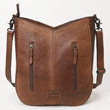 American Darling Large Crossbody Hand Tooled Hair On Genuine Leather Women Bag Western Handbag Purse