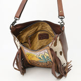 American Darling Large Crossbody Hand Tooled Hair On Genuine Leather Women Bag Western Handbag Purse