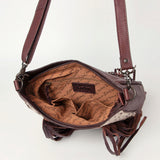 American Darling Large Crossbody Hand Tooled Hair On Genuine Leather Women Bag Western Handbag Purse