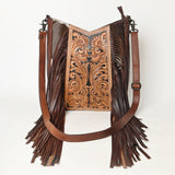 American Darling Large Crossbody Hand Tooled Hair On Genuine Leather Women Bag Western Handbag Purse