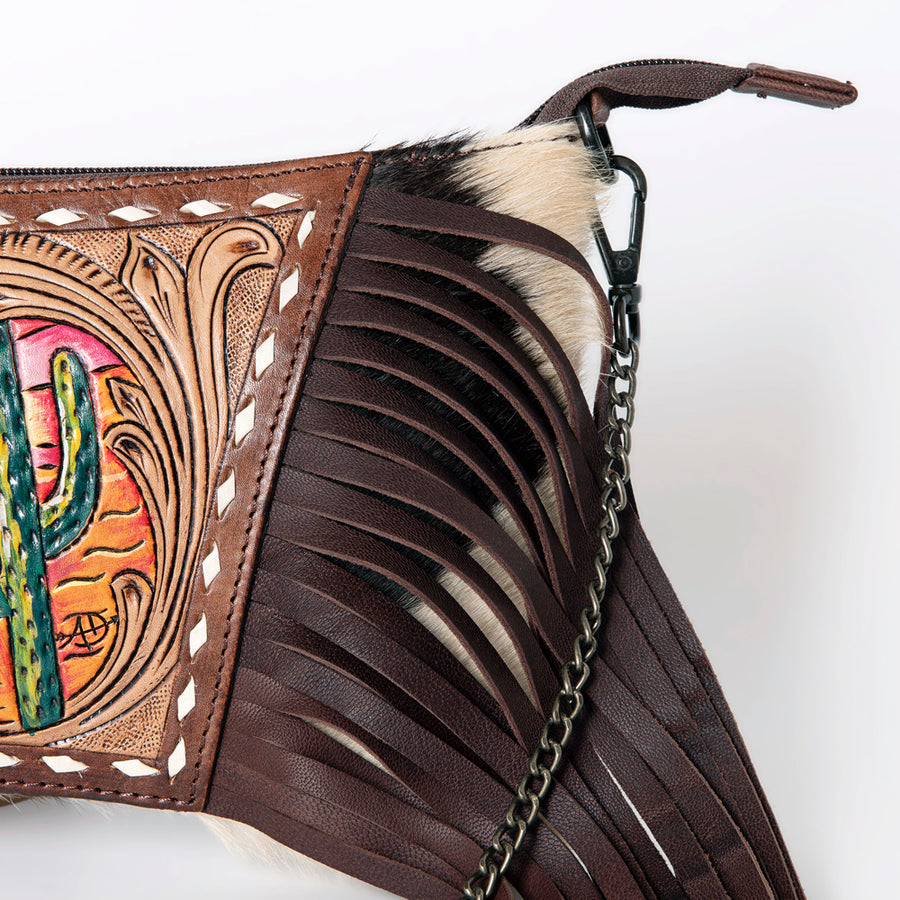 American Darling Cross Body I Hand Tooled Hair-On Genuine Leather Women Bag Western Handbag Purse