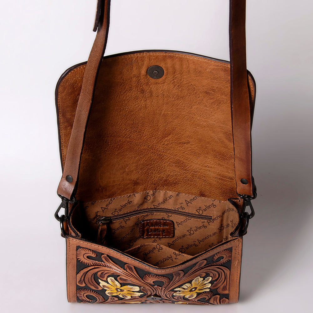 American Darling Cross Body I Hand Tooled Genuine Leather Women Bag Western Handbag Purse