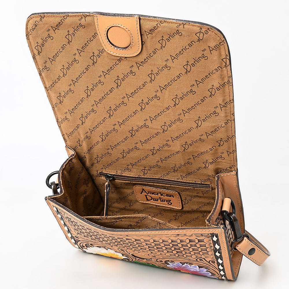 American Darling Cross Body I Hand Tooled Genuine Leather Women Bag Western Handbag Purse
