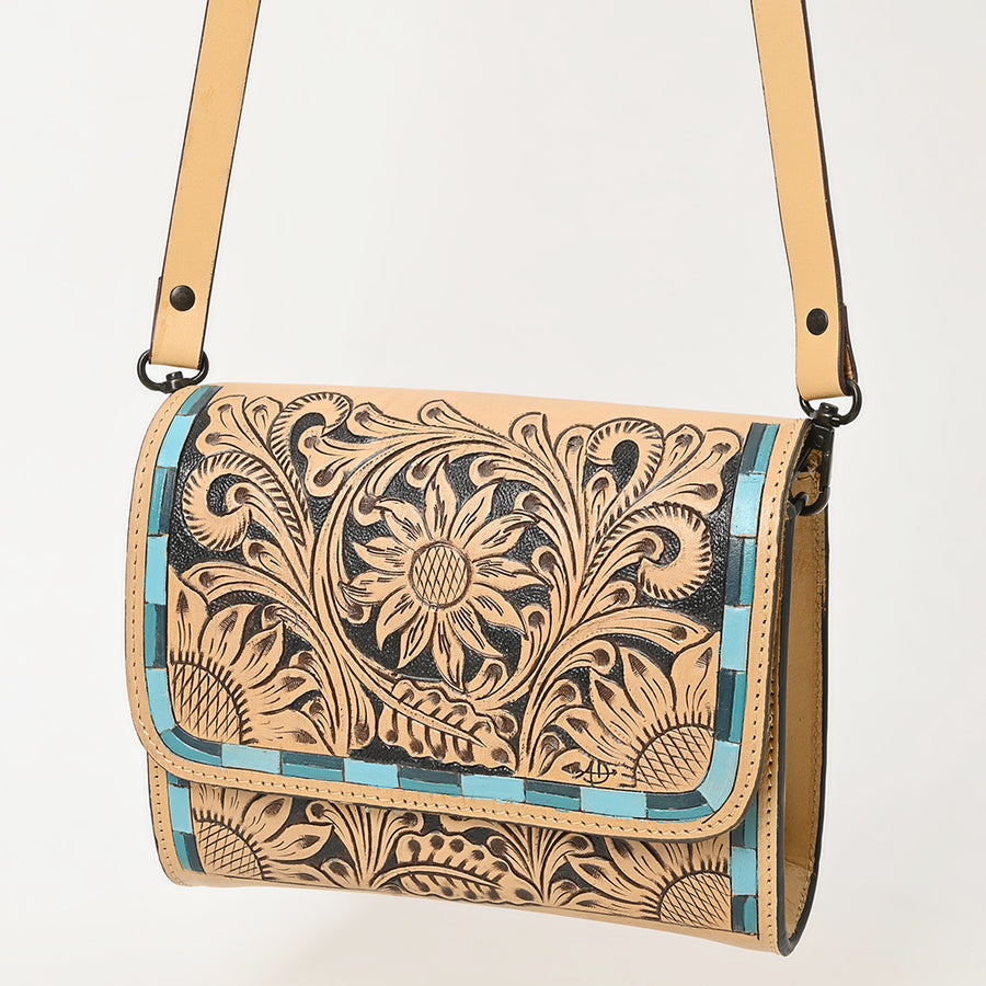 American Darling Cross Body I Hand Tooled Genuine Leather Women Bag Western Handbag Purse - Uhorse