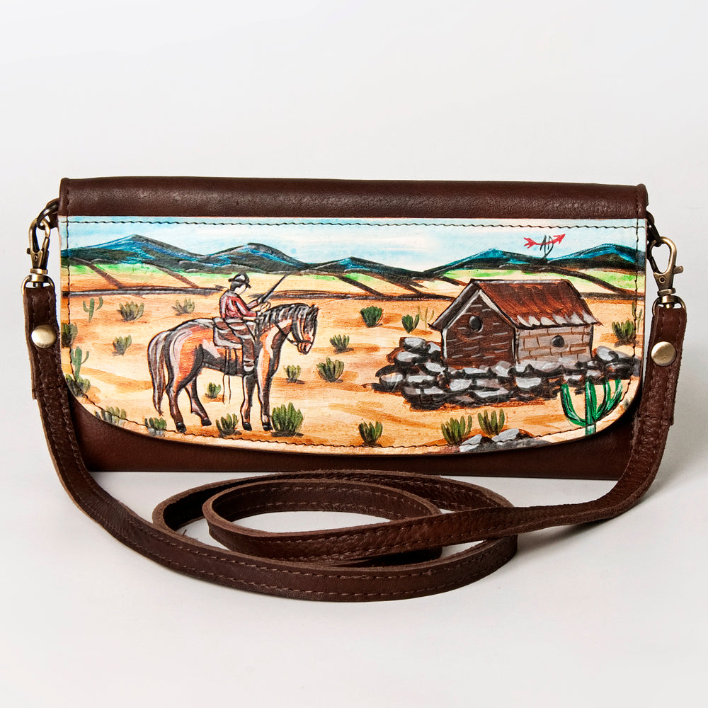 American Darling Wallet Hair on Full Grain Genuine Leather Western Women Bag | Handbag Purse Travel Clutch