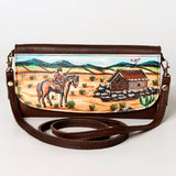 American Darling Wallet Hair on Full Grain Genuine Leather Western Women Bag | Handbag Purse Travel Clutch