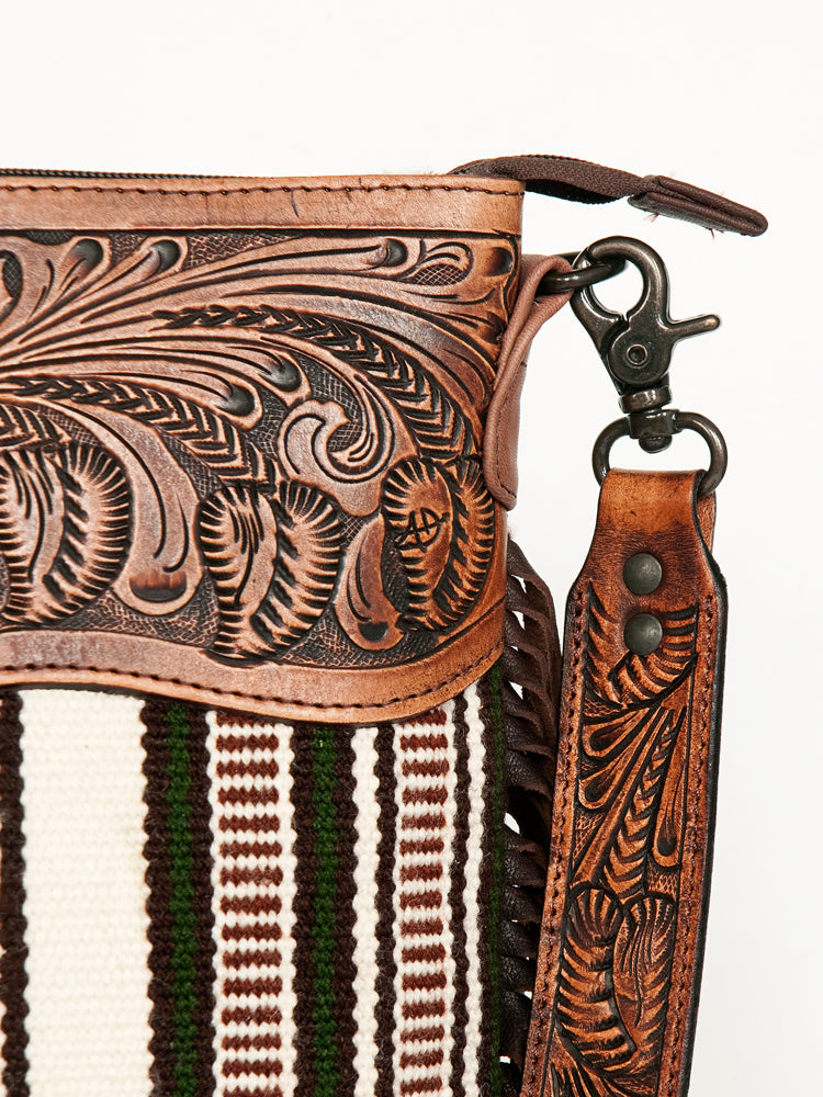American Darling Signature Crossbody Hand Tooled Saddle Blanket Genuine Leather Women Bag Western Handbag Purse