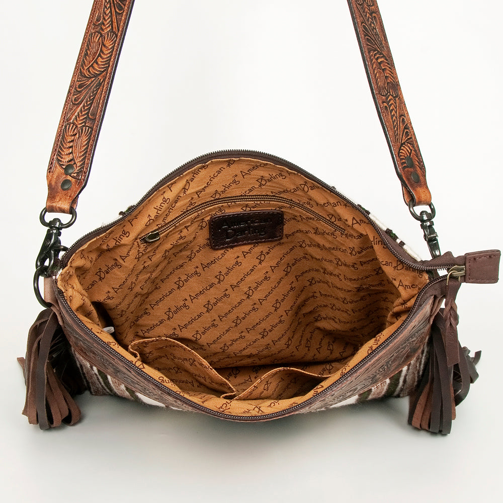 American Darling Signature Crossbody Hand Tooled Saddle Blanket Genuine Leather Women Bag Western Handbag Purse