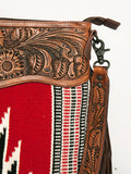 American Darling Signature Crossbody Hand Tooled Saddle Blanket Genuine Leather Women Bag Western Handbag Purse