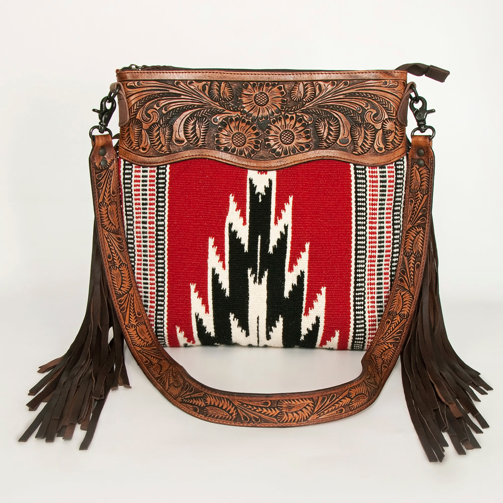 American Darling Signature Crossbody Hand Tooled Saddle Blanket Genuine Leather Women Bag Western Handbag Purse