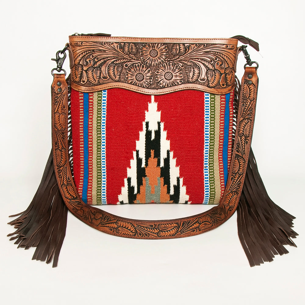 American Darling Signature Crossbody Hand Tooled Saddle Blanket Genuine Leather Women Bag Western Handbag Purse