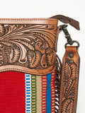 American Darling Signature Crossbody Hand Tooled Saddle Blanket Genuine Leather Women Bag Western Handbag Purse