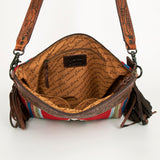 American Darling Signature Crossbody Hand Tooled Saddle Blanket Genuine Leather Women Bag Western Handbag Purse