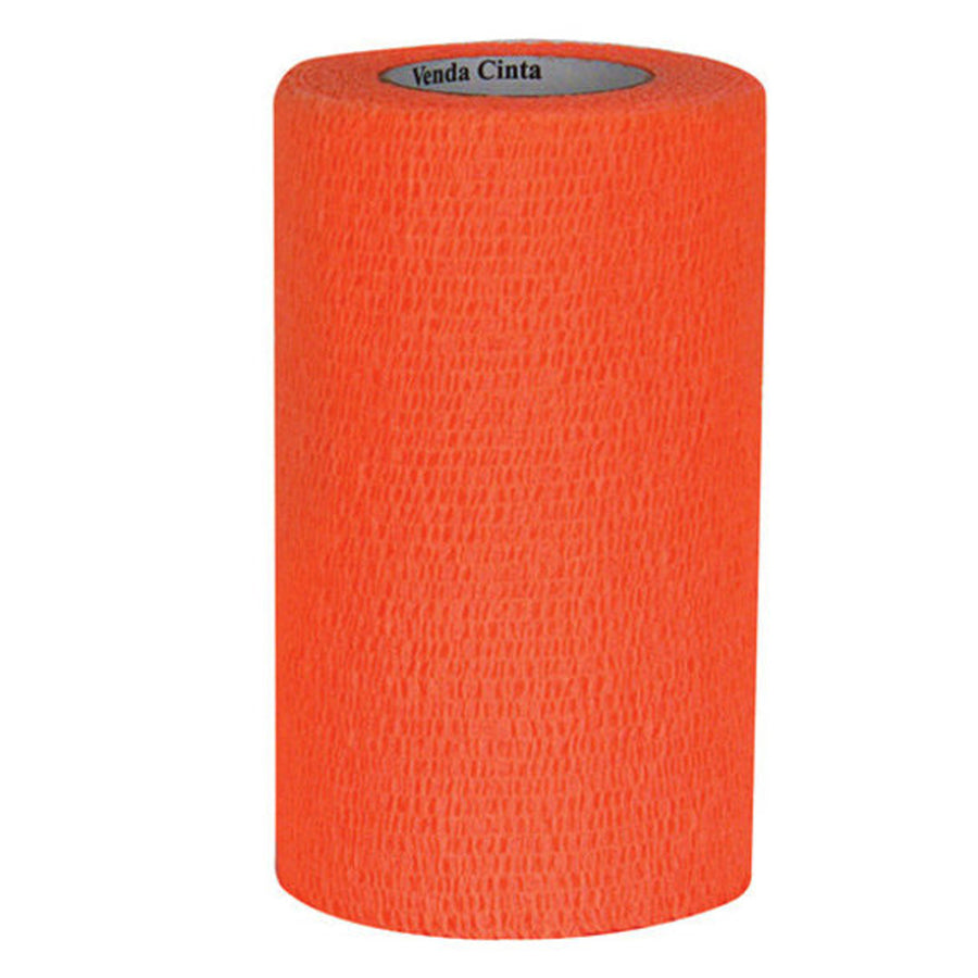 4 In X 5 Yards VETRAP Western Injury Bandaging Tape Self Adhesive Bandage Wrap For Dogs, Horses, Pets Neon Orange - Uhorse
