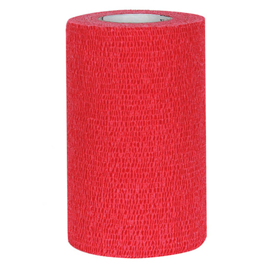 4 In X 5 Yards VETRAP Western Injury Bandaging Tape Self Adhesive Bandage Wrap For Dogs, Horses, Pets Red - Uhorse