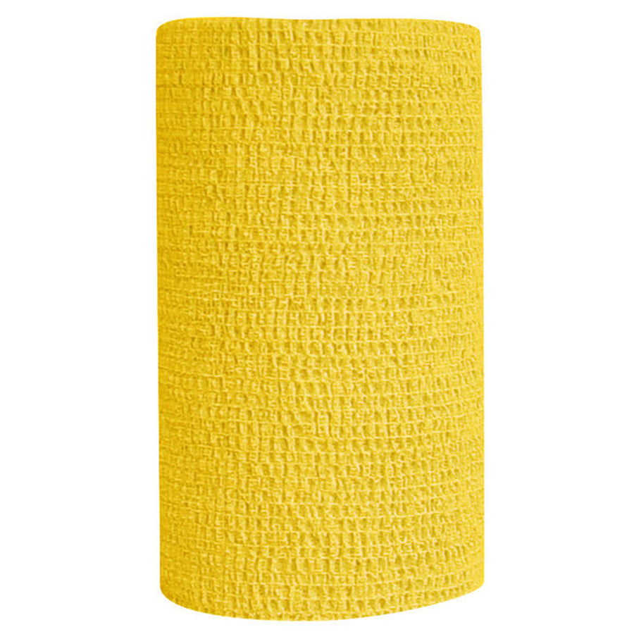4 In X 5 Yards CoFlex Vet Cohesive Injury Self Adhesive Tape Bandage Wrap For Dogs, Horses, Pets Yellow - Uhorse