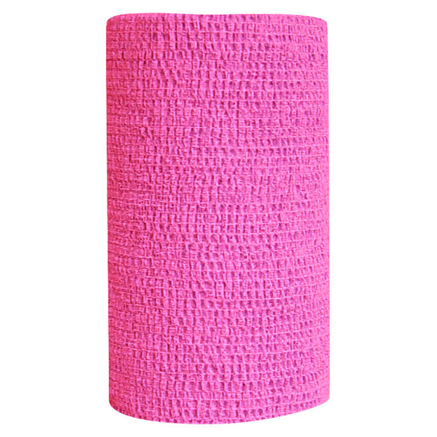 4 In X 5 Yards CoFlex Vet Cohesive Injury Self Adhesive Tape Bandage Wrap For Dogs, Horses, Pets Pink - Uhorse