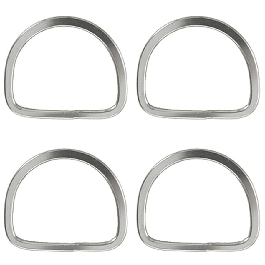 Hilason 3 1/2 In Horse Saddle Stainless Steel Stamp Rigging Dee Set of 4 - Uhorse