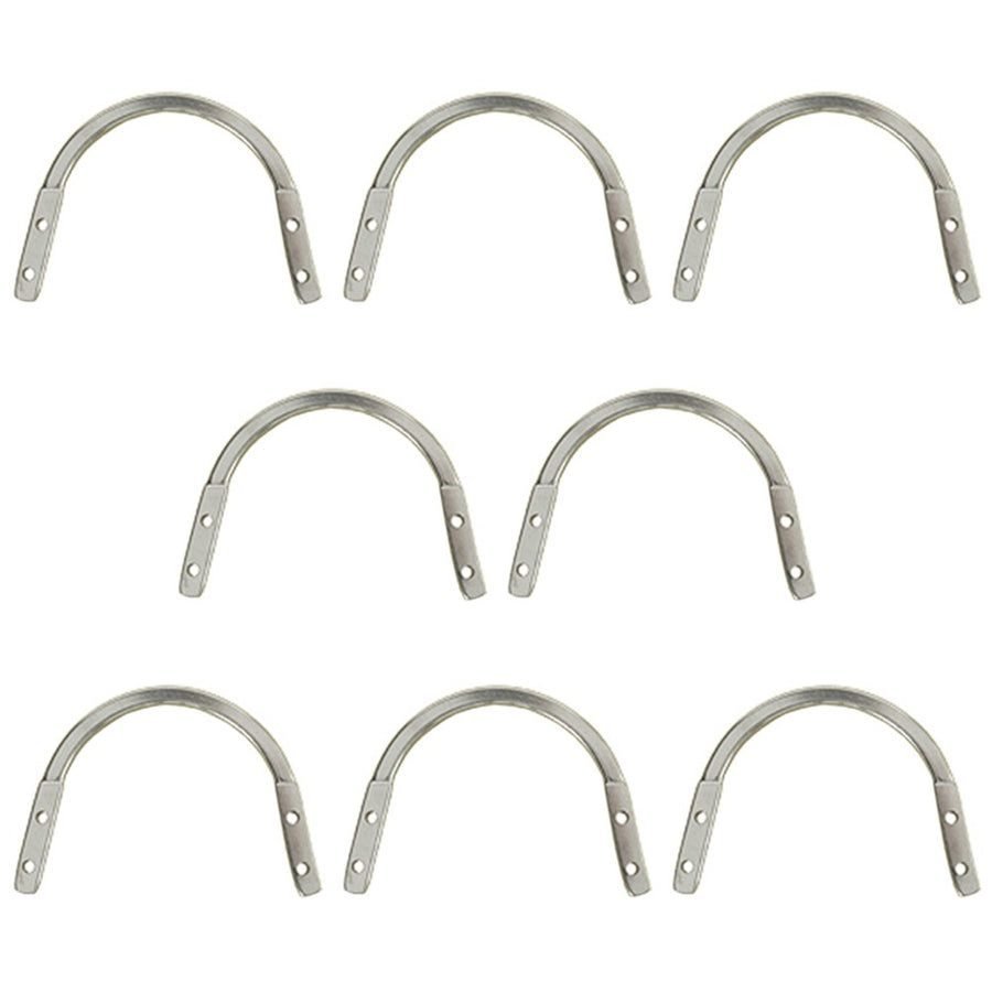 Hilason Stainless Steel Horse Rigging Plate High Polished Set Of 8 - Uhorse