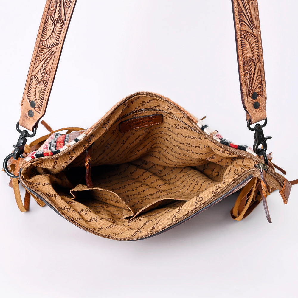 American Darling Signature Crossbody Hand Tooled Saddle Blanket Genuine Leather Women Bag Western Handbag Purse
