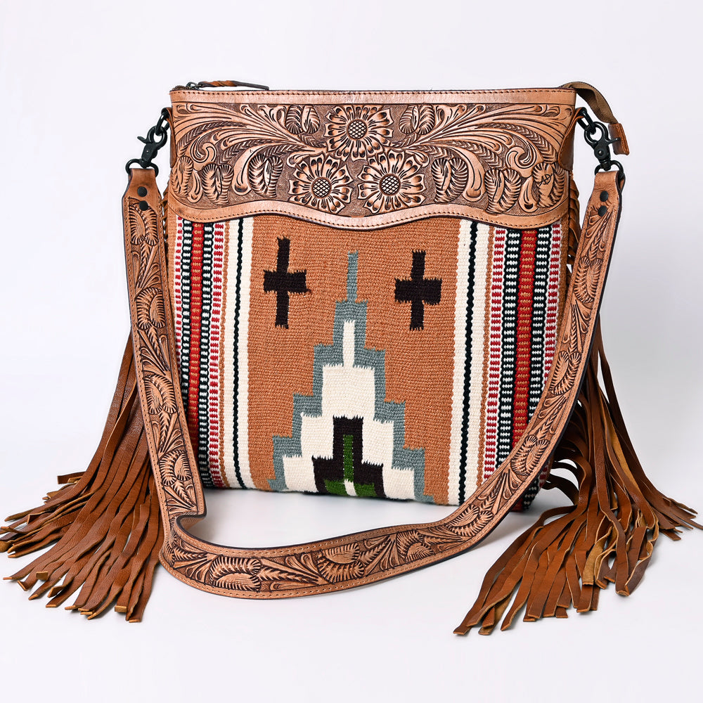 American Darling Signature Crossbody Hand Tooled Saddle Blanket Genuine Leather Women Bag Western Handbag Purse