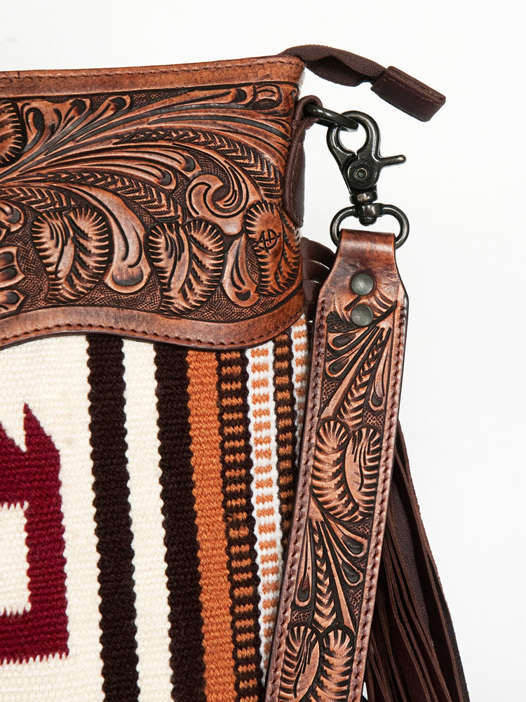 American Darling Signature Crossbody Hand Tooled Saddle Blanket Genuine Leather Women Bag Western Handbag Purse