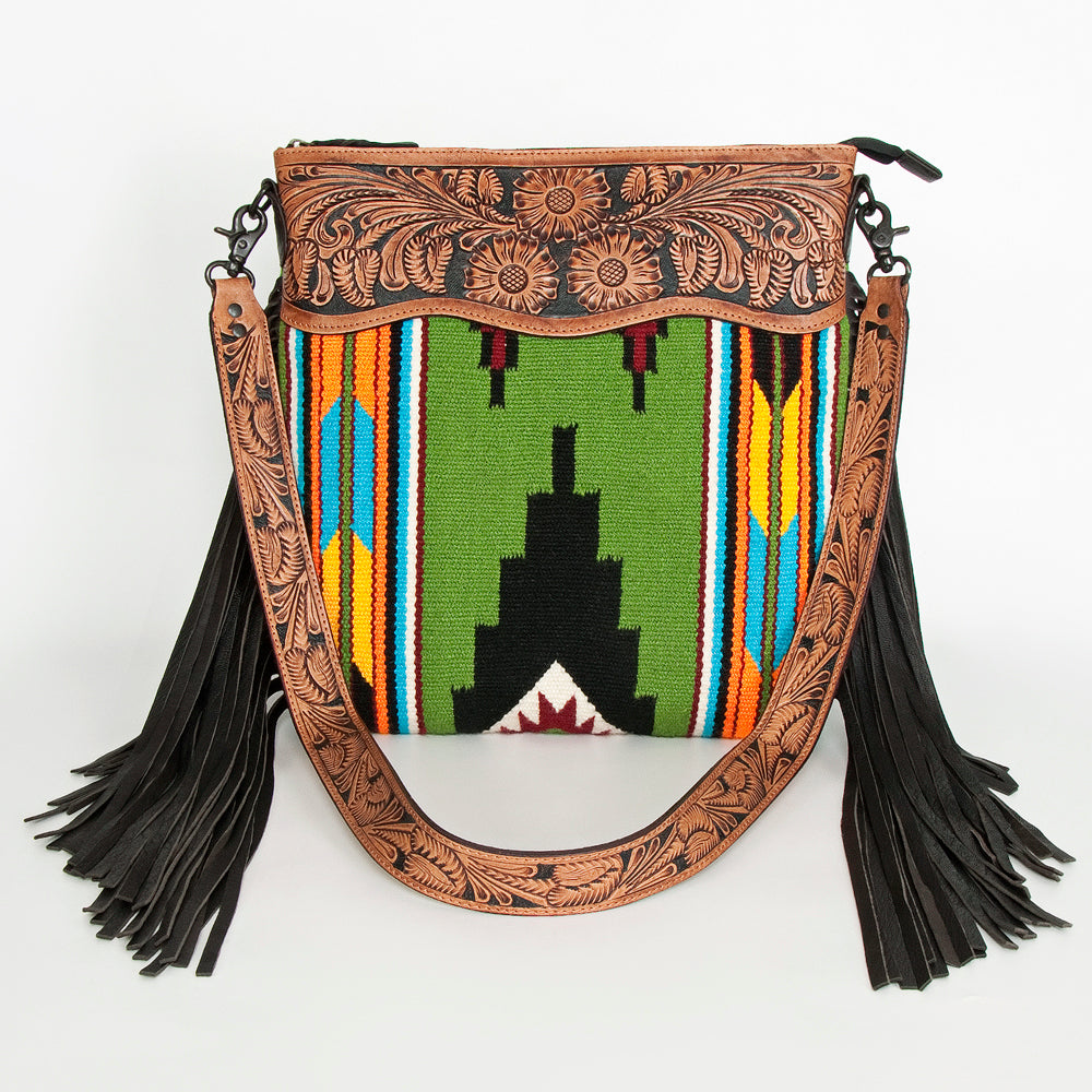 American Darling Signature Crossbody Hand Tooled Saddle Blanket Genuine Leather Women Bag Western Handbag Purse