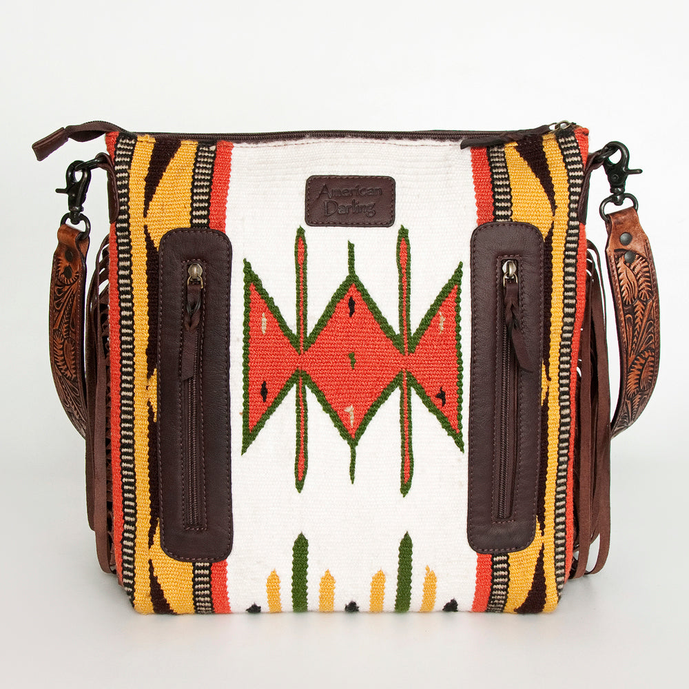 American Darling Signature Crossbody Hand Tooled Saddle Blanket Genuine Leather Women Bag Western Handbag Purse