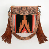 American Darling Signature Crossbody Hand Tooled Saddle Blanket Genuine Leather Women Bag Western Handbag Purse