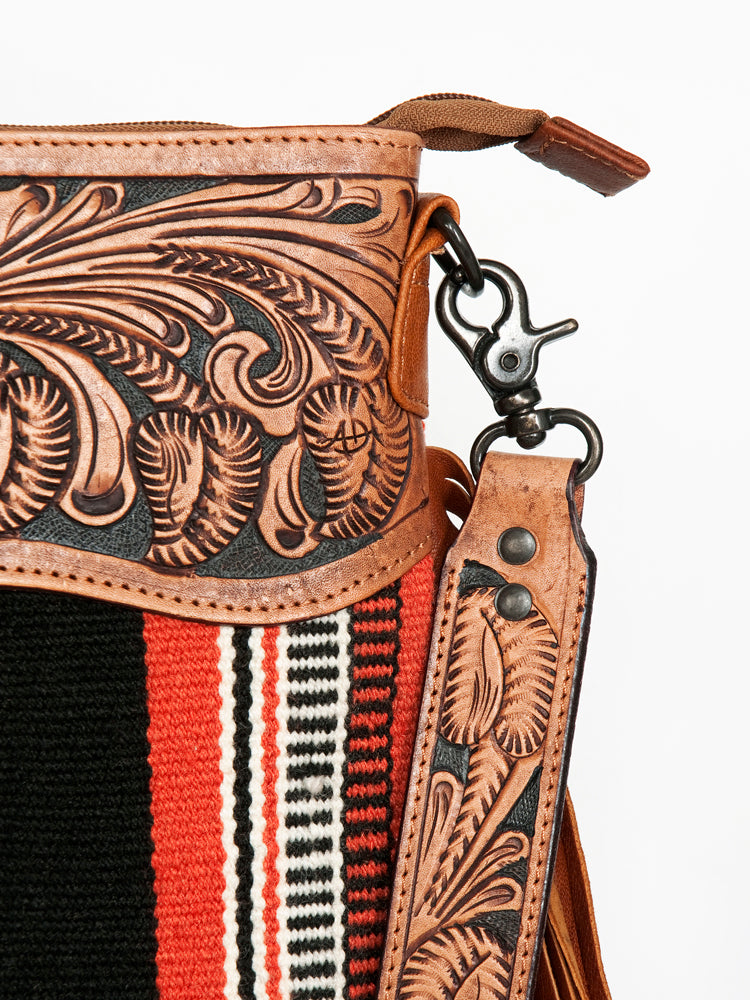 American Darling Signature Crossbody Hand Tooled Saddle Blanket Genuine Leather Women Bag Western Handbag Purse