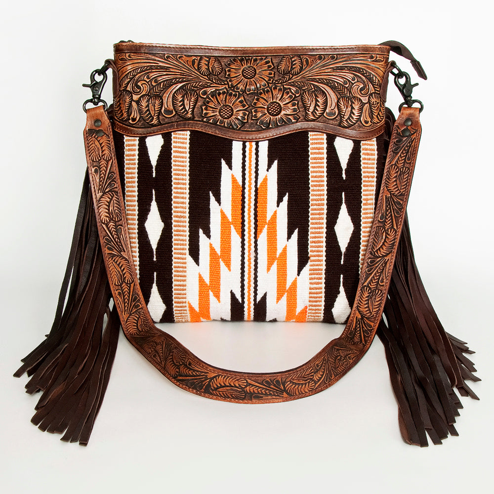American Darling Signature Crossbody Hand Tooled Saddle Blanket Genuine Leather Women Bag Western Handbag Purse