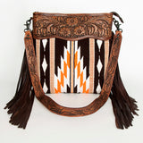 American Darling Signature Crossbody Hand Tooled Saddle Blanket Genuine Leather Women Bag Western Handbag Purse