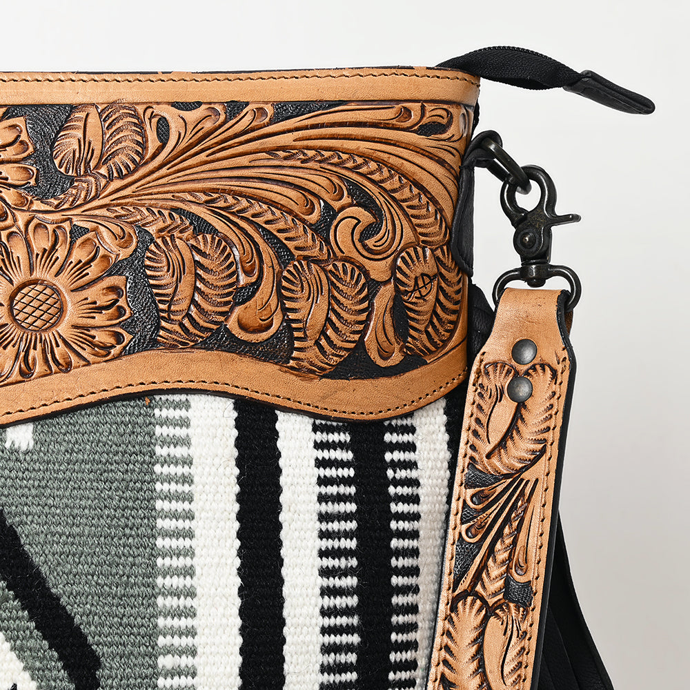 American Darling Signature Crossbody Hand Tooled Saddle Blanket Genuine Leather Women Bag Western Handbag Purse