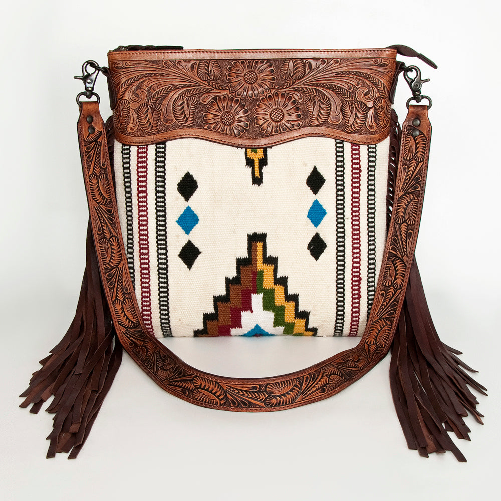 American Darling Signature Crossbody Hand Tooled Saddle Blanket Genuine Leather Women Bag Western Handbag Purse