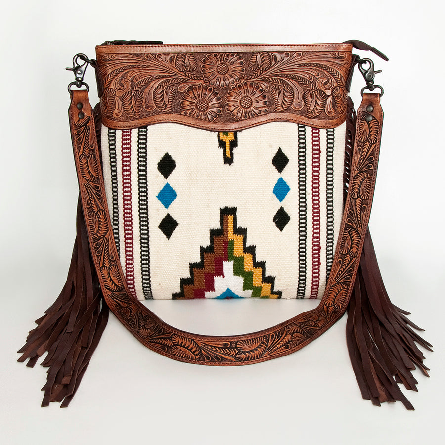 American Darling Signature Crossbody Hand Tooled Saddle Blanket Genuine Leather Women Bag Western Handbag Purse