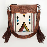 American Darling Signature Crossbody Hand Tooled Saddle Blanket Genuine Leather Women Bag Western Handbag Purse