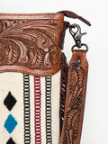 American Darling Signature Crossbody Hand Tooled Saddle Blanket Genuine Leather Women Bag Western Handbag Purse