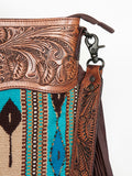 American Darling Signature Crossbody Hand Tooled Saddle Blanket Genuine Leather Women Bag Western Handbag Purse