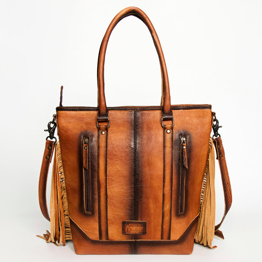 American Darling Women's Tote Bag Western Hair-On Genuine Leather Handbag and Ladies Purse