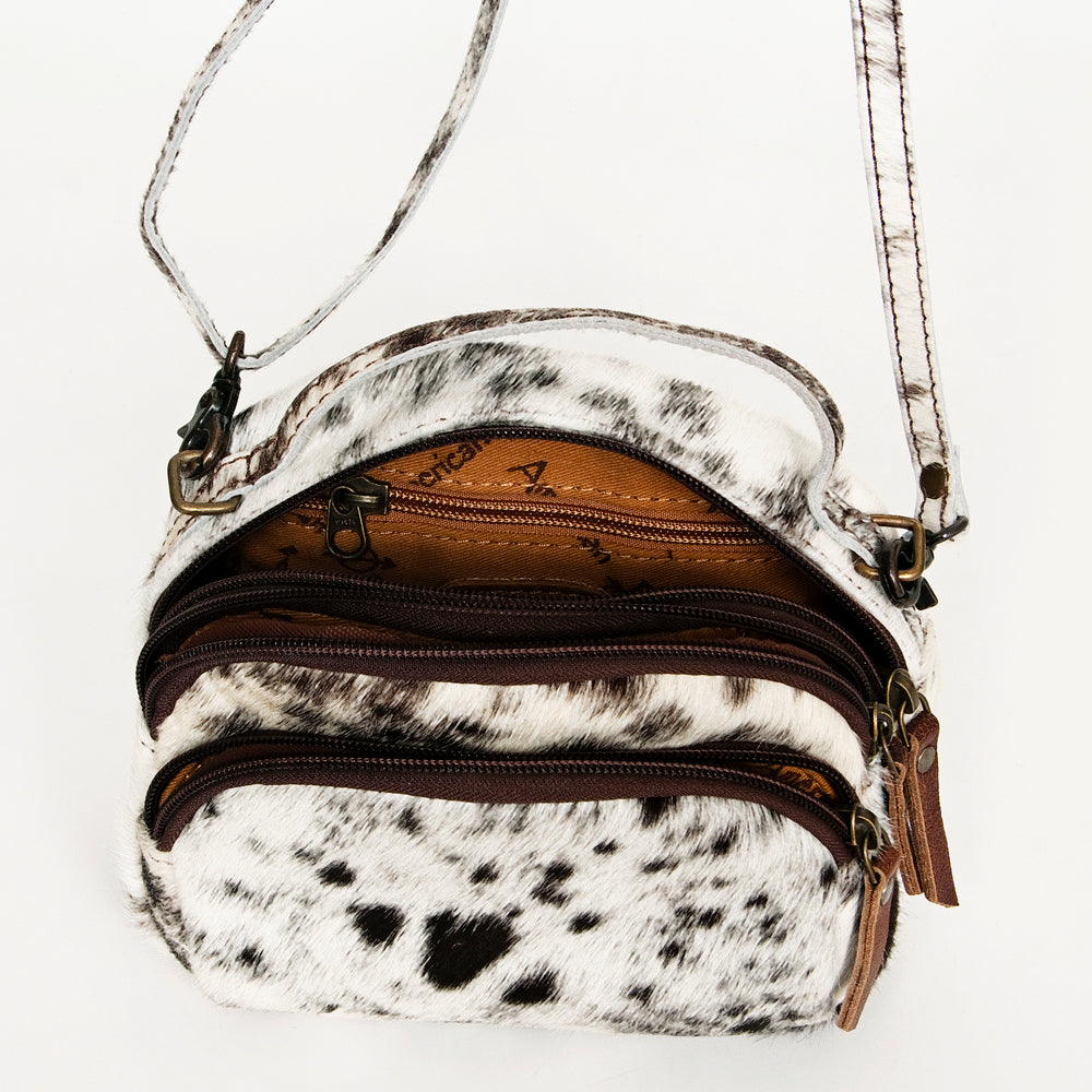 American Darling Cross Body Hair on Genuine Leather Western Women Bag | Black Handbag Purse Crossbody for Cute
