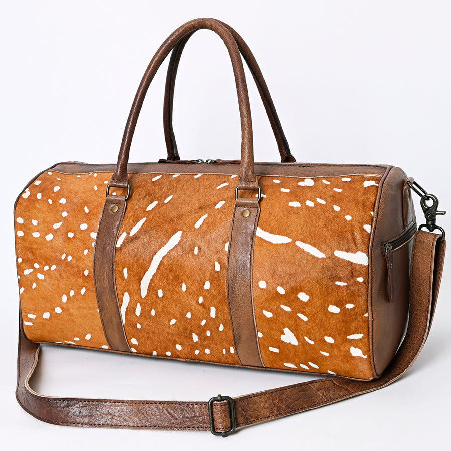 American Darling Duffel Hair On Genuine Leather Western Women Bag | Handbag Duffel Weekend Travel Bags for - Hilason
