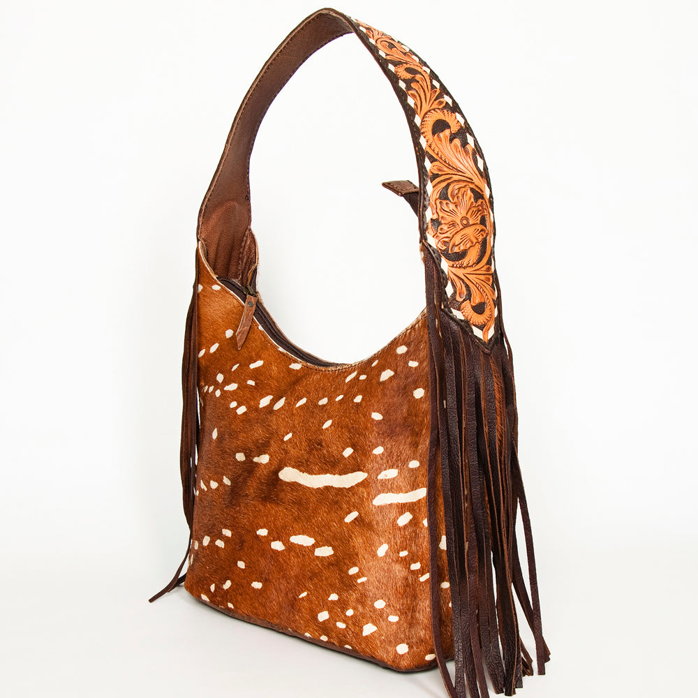 American Darling Hobo Hair-On Saddle Blanket Fabric Genuine Leather Western Women Bag | Handbag Purse Bags for Wallet Cute