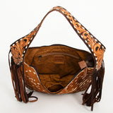 American Darling Hobo Hair-On Saddle Blanket Fabric Genuine Leather Western Women Bag | Handbag Purse Bags for Wallet Cute