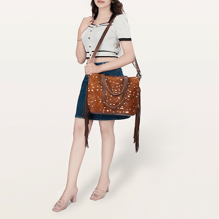 American Darling Tote Hair-On Genuine Leather Western Women Bag Handbag Purse | Travel Bags College Casual