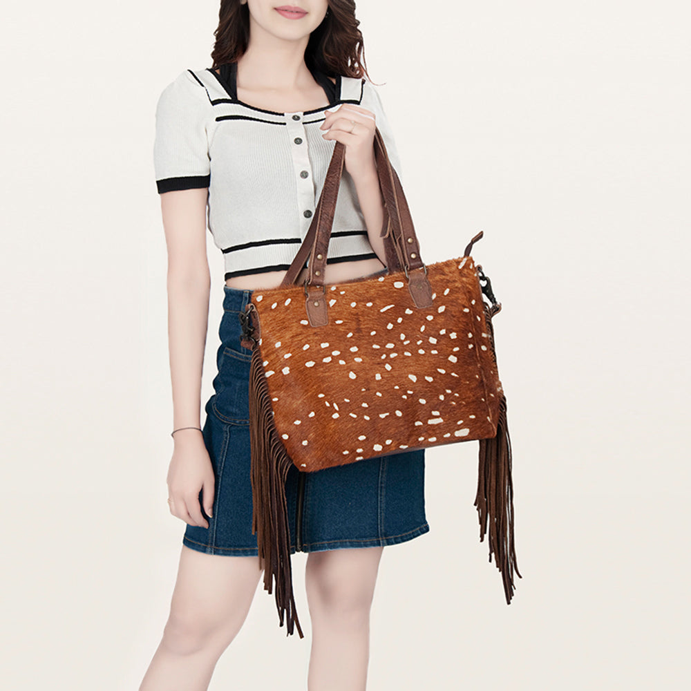 American Darling Tote Hair-On Genuine Leather Western Women Bag Handbag Purse | Travel Bags College Casual