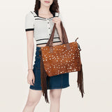 American Darling Tote Hair-On Genuine Leather Western Women Bag Handbag Purse | Travel Bags College Casual