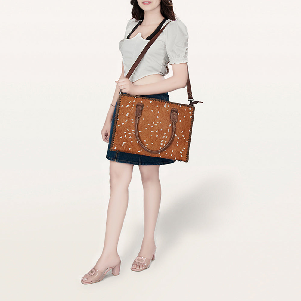 American Darling Tote Hair On Genuine Leather Western Women Bag | Handbag Weekend Travel Bags