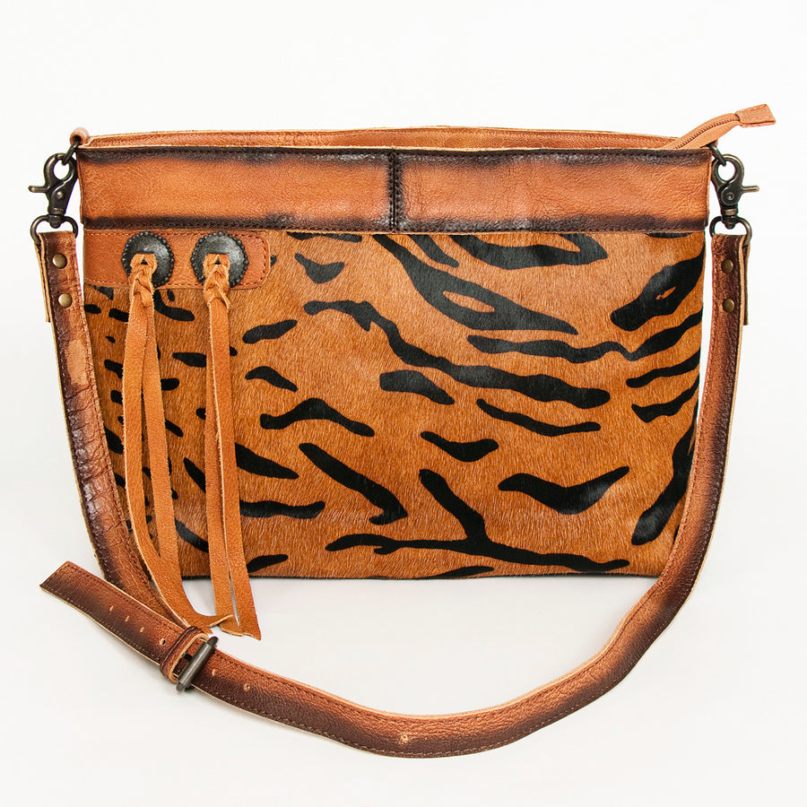American Darling Women's Crossbody Bag Western Saddle Blanket with Hair-On Genuine Leather Handbag and Ladies Purse